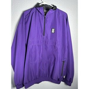 BKNG Men’s Windbreaker 1/4 Zip W/ Pockets Size Tall Medium Purple